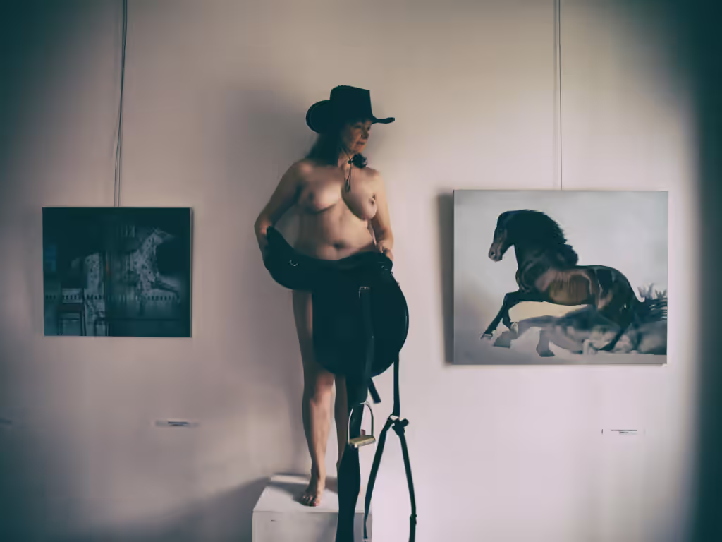 Woman with Saddle